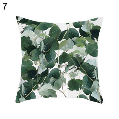 

Tropical Plant Leaf Pillow Case Cushion Cover Sofa Bed Car Cafe Office Decor