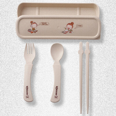 

3Pcs Children Flatware Utensil Dinnerware Cutlery Set Fork Spoon Chopsticks