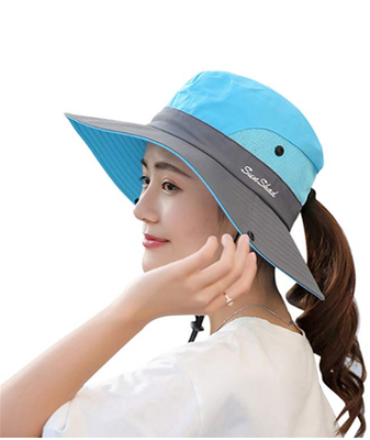 

Women Ladies Hat Sun Wide Brim Cap Beach Summer Visor Uv Cotton Cover Protection