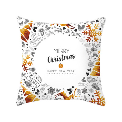 

Christmas Decorative Pillowcase Square Printed Throw Pillow Cover Santa Claus Throw Pillowcase For Home Office