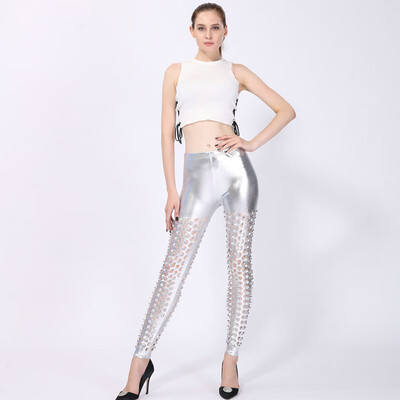 

Womens Faux Leather Leggings Pants Stretchy High Waisted Black Tights