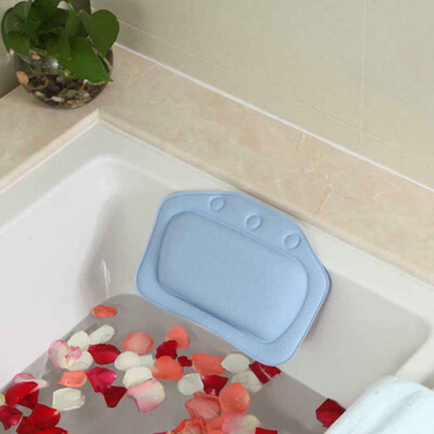 

Gobestart Comfortable SPA Bath Pillow Bathtub Bathroom Neck Headrest Soft Pad Suction