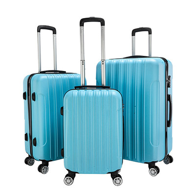 

Lot 3 Travel Luggage Set Bag ABS Trolley Hard Shell Spinner Suitcase wTSA Lock