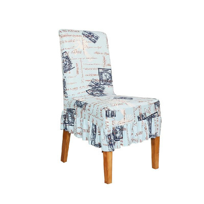 

Chair Covers Print Pattern Long Skirt Dining Chair Slipcovers Stretch Anti Dust