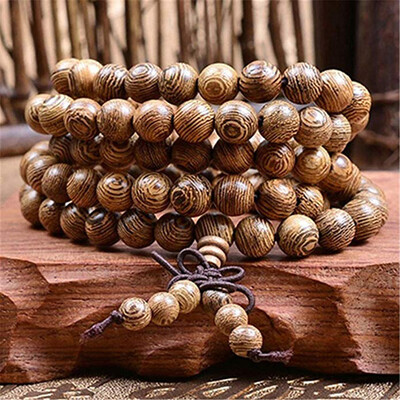 

〖Follure〗Women Men 8mm Wooden Bead Buddhist Prayer Mala Necklace Bracelet Gift Jewelry