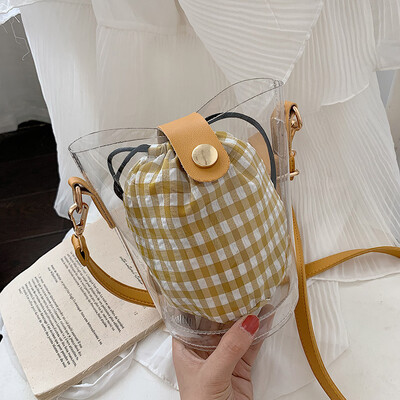 

Tailored Womens Fashion Jelly Transparent Bag Composite Package Bag Shoulder Bag