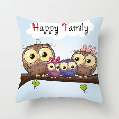 

Cartoon Animal Owl Cushion Covers Sofa Bed Throw Pillow Case Children Home Decor