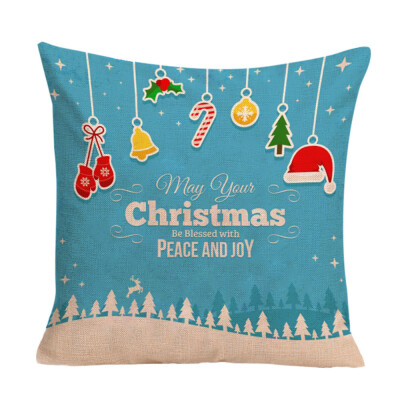 

〖Follure〗Happy Christmas Cushion Cover Square Pillow Case Home Decor