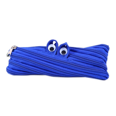 

Creative Stationery Simple&Lovely Large Capacity Canvas Small Monster Zipper Pencil Bag