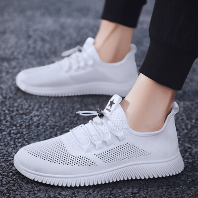 

Summer hollow breathable sports casual mens shoes wild mesh shoes mens one pedal lazy running small white tide shoes