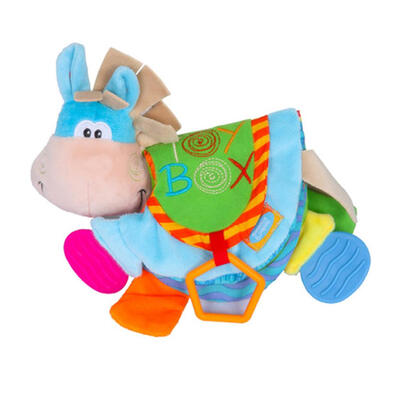 

Baby Cute Cartoon Little Donkey Animal Cloth Book Rattles Educational Toys