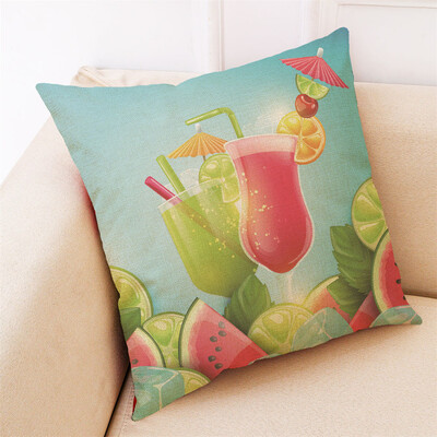 

〖Follure〗Home Decor Cushion Cover Fruit Beverage Throw Pillowcase Pillow Covers