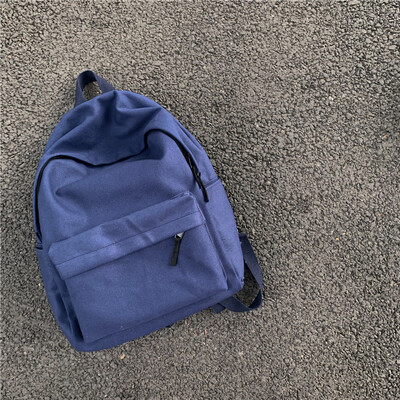 

Ins Wind bf Bag Female Korean High School Students Simple&Ancient Sensation Mori Backpack Canvas Joker Backpack
