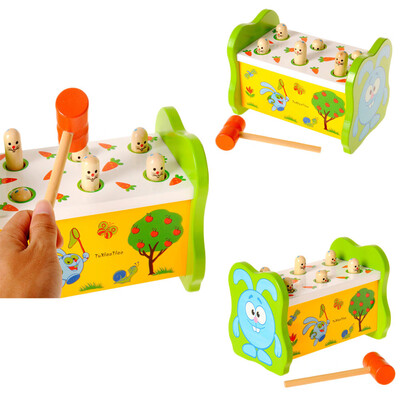 

YIWULADeluxe Pounding Bench Wooden Toy With Mallet Wooden Learning Educational Toys