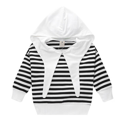 

Toddler Kids Baby Girls Long Sleeve Striped Hoodie Blouse Tops Clothes RD90