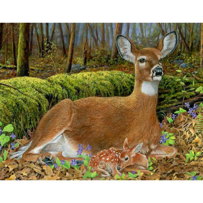 

5D DIY Diamond Painting Deer Animal Cross Stitch Embroidery Rhinestones Kit