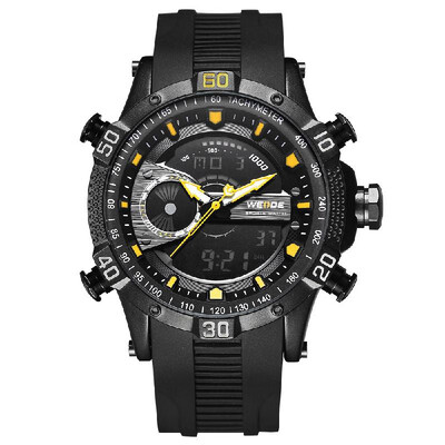 

WEIDE WH6902 Dual Display Two Movement Quartz Digital Men Watch 3ATM Waterproof LCD Backlight Sport Alarm Calendar Week Auto Date