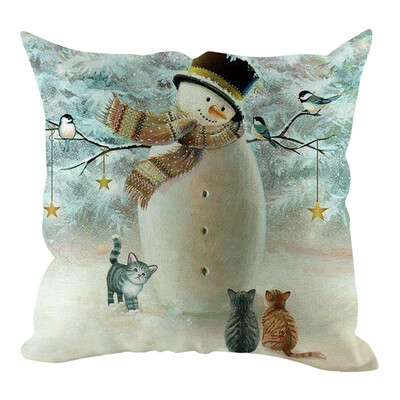 

Siaonvr Christmas Pillow Cover Pillowcases Decorative Sofa Cushion Cover Home Decoration
