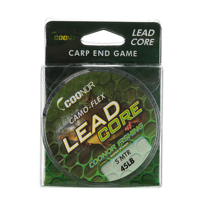 

35lb 45lb 55lb 5m Leadcore Braided Camouflage Carp Fishing Line Hair Rigs Lead Core Fishing Tackle