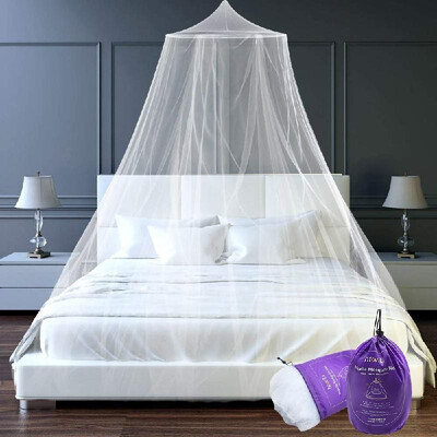 

htovila Universal Mosquito Mesh Net Easy Installation Dome Hanging Bed Canopy Netting for Single to King Size Beds Hammocks Cribs