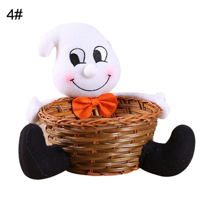 

Halloween Pumpkin Doll Candy Storage Basket Tabletop Ornament Party Supplies