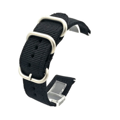 

Watch Band Strap 2 Joints Nylon Breathable Washable Thick Ring Pin Buckled Wristband Lightweight Wristwatch Bands Replacement