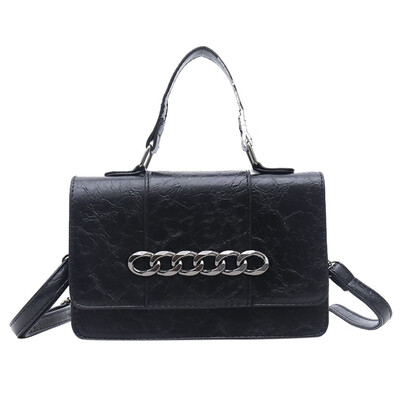 

Women Metal Buckle Shoulder Bag Ladies Retro Messenger Bag Casual Small Square Bags Female Wild Handbag T2G
