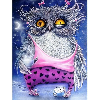 

Diamond Mosaic Owl Resin Drill Crystal Diamond Painting Full Drill Square Animal Diamond Embroidery Cross Stitch Gift