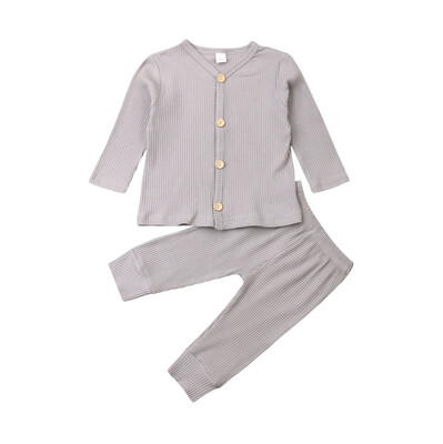 

Newborn Baby Girl Boy Autumn Clothes Knitted Cardigan TopsLong Pants Outfits