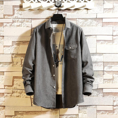 

Toponeto Mens New Fashion Casual Solid Shirt Turn-down Collar Shirt Long-Sleeved Tops