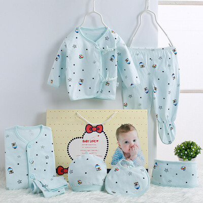 Baby Boys Girls Clothing Cotton Infant Underwear Fashion Suits Set 7 Pieces Clothes For 0-3M