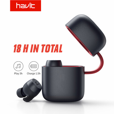 

HAVIT TWS Bluetooth Earphone Wireless Sport Earphone IPX6 Touch Screen Panel Earbuds With Microphone for Bilateral call G1pro