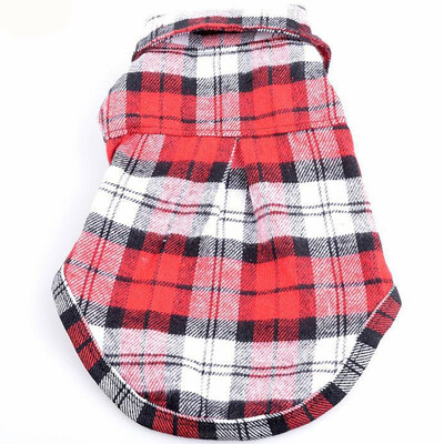 

Pet dog casual checked shirt