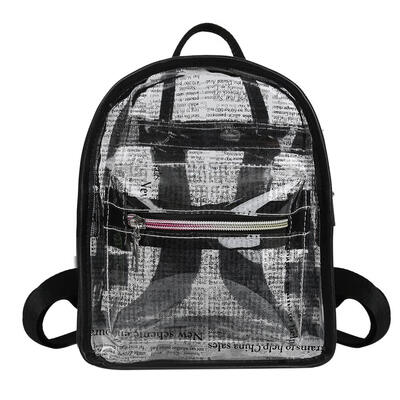 

Clear Transparent PVC Shoulders Bag Women Casual Letters Shoulder Bolsa