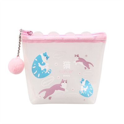 

Toponeto Cartoon Transparent Cute Coin Purse Student Change Small Object Storage Bag