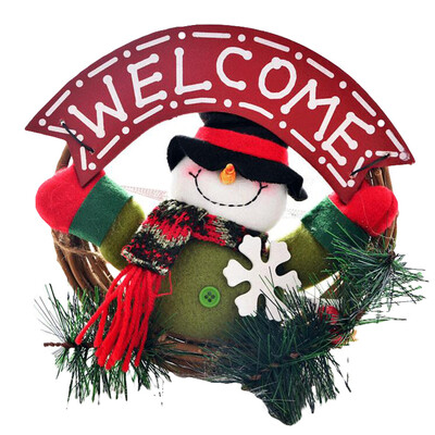 

Tailored Christmas Wreath For Xmas Party Door Wall Hanging Garland Doll Decor