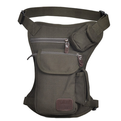 

Men Canvas Drop Leg Bag Waist Fanny Pack Belt Hip Bum Military travel Multi-purpose Messenger Shoulder Bags