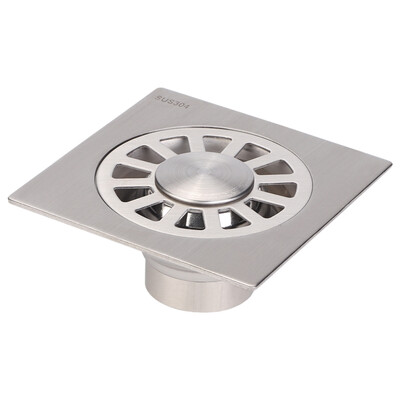 

Greensen Stainless Steel Brushed Square Shape Odor-resistant Dual Use Floor Drain for Bathroom Balcony