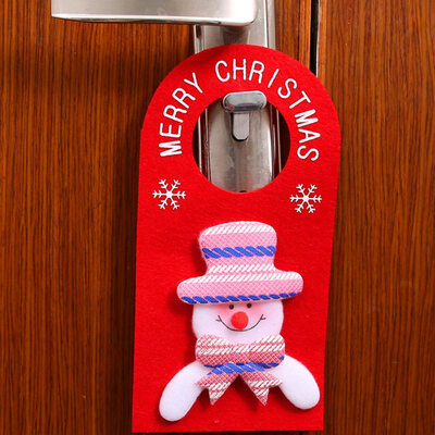 

Magic Christmas Decor Door Hanging Ornaments Santa Claus Deer Snowman Luggage Bag Accessories Xmas Gifts