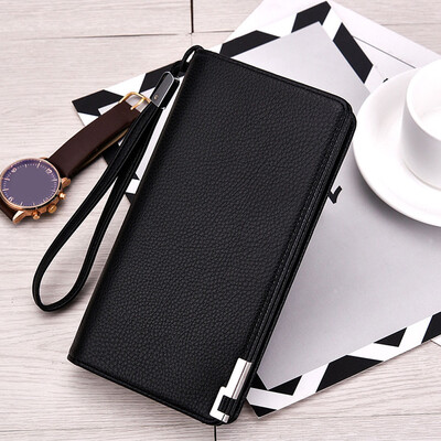 

Tailored Men Long Bifold Business Leather Wallet Money Card Holder Coin Bag Purse