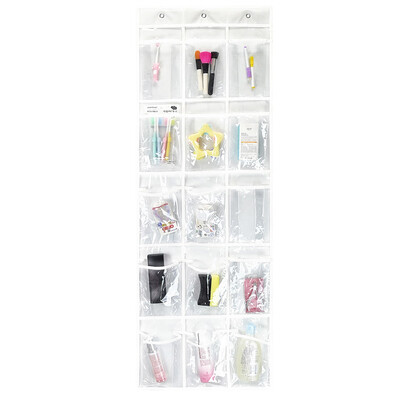

Siaonvr Over The Door Hanging Pantry Organizer with 15 Crystal-Clear Vinyl Pockets