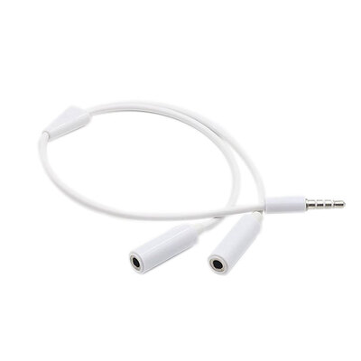 

35mm Earphone Audio Splitter Headset Adapter Cable Y Splitter Audio Cable 1 Male Jack To 2 Dual Female