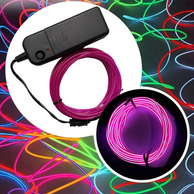 

Gobestart 1M Battery Operated Luminescent Neon LED Lights Glow EL Wire String Strip Rope