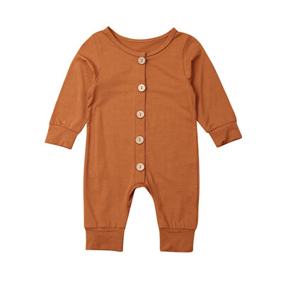 

Newborn Infant Baby Boy Girl Button Romper Bodysuit Jumpsuit Fall Outfit Clothes