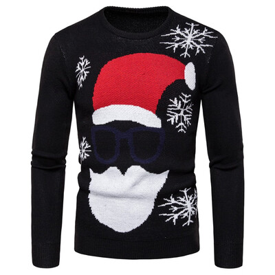 

Toponeto Mens New Autumn Spring Fashion Christmas Long Sleeve O-Neck Tops Sweater
