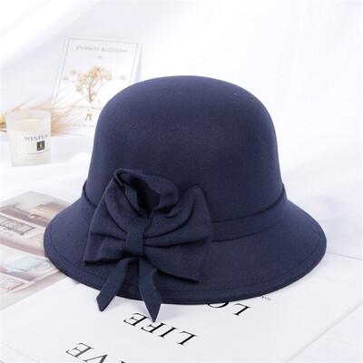 

Tailored Female Autumn Winter Fashion Casual Hat Dome British Top Hat