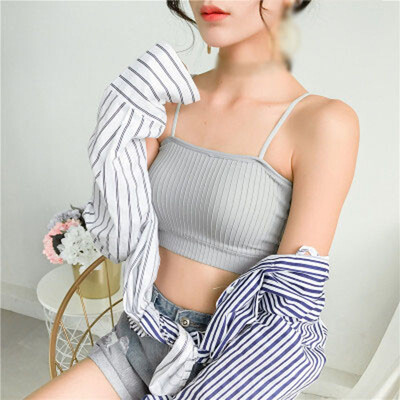 

Fashion Women Slouchy Sling Tank Tops Bustier Bra Vest Crop Top Bralette Blouse