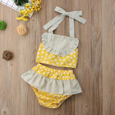 

Toddler Kids Baby Girls Bikini Swimwear Swimsuit Bathing Suit Beachwear New