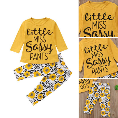 

Newborn Baby Girls Clothes T Shirt TopFloral Pants Leggings Outfit Set