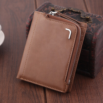 

Tailored Mens Short Style Vintage Multi-function Zipper Coin Purse Card Holder Bag